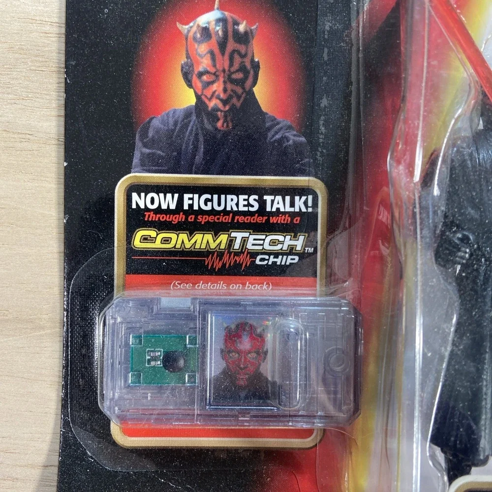 Star Wars Episode 1 Talking RARE Black Vest  Darth Maul Double Bladed Lightsaber